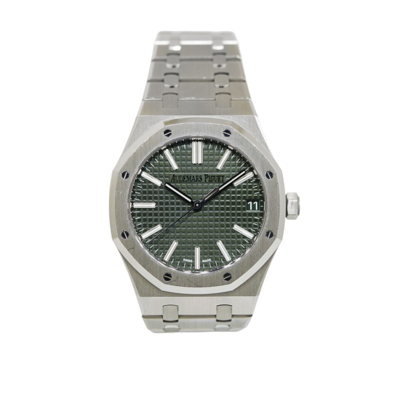 Audemars Piguet Royal Oak 50th Anniversary Edition Green Tapestry Dial Watch