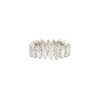 14k White Gold Natural 3.0 Carat Marquise Cut Diamond Eternity Band