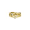 18k Yellow Gold Natural Diamond & Yellow Sapphire Bezel-Set Floating Ring