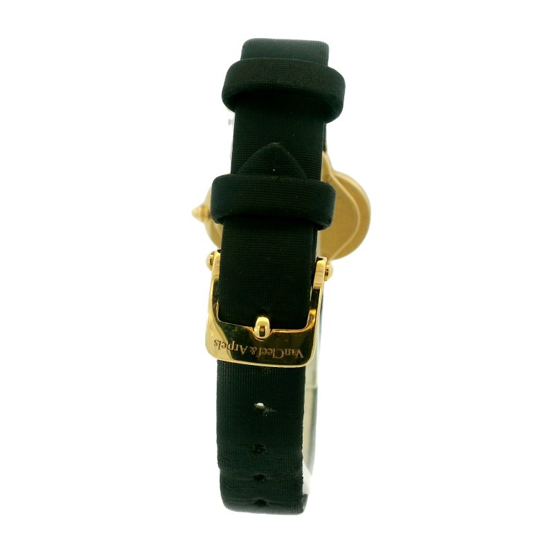 Van Cleef & Arpels Alhambra 18k Yellow Gold Onyx Dial Small Model Watch