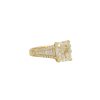 GIA 18k Yellow Gold Natural 3.01 Carat Radiant Cut Diamond Engagement Ring