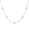 14k White Gold Natural 1.40 Carat Round Brilliant Cut Diamonds By The Yard Necklace