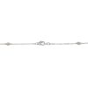 14k White Gold Natural 1.40 Carat Round Brilliant Cut Diamonds By The Yard Necklace