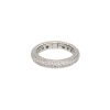 14k White Gold Natural 1.25 Carat Round Brilliant Cut Diamond Ribbed Eternity Band