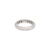 14k White Gold Natural 1.25 Carat Round Brilliant Cut Diamond Ribbed Eternity Band