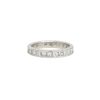 14k White Gold Natural 2.10 Carat Princess Cut Diamond Eternity Band