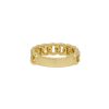 18k Yellow Gold Natural 0.60 Carat Diamond Pave Cuban Link Fashion Ring