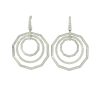 David Yurman 18k White Gold Natural 2.89 Carat Diamond Stax Multi-Hoop Earrings
