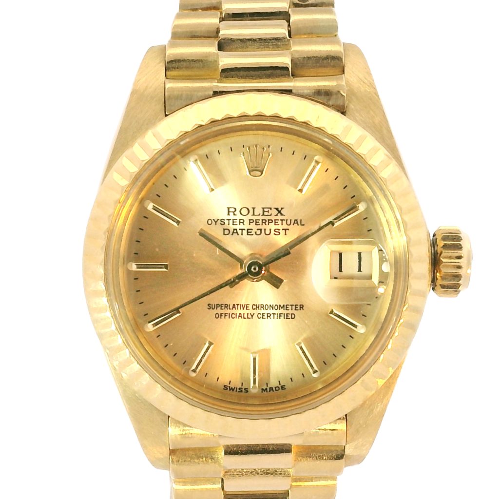 Rolex 6917 Datejust 18k Yellow Gold Ladies Presidential Watch