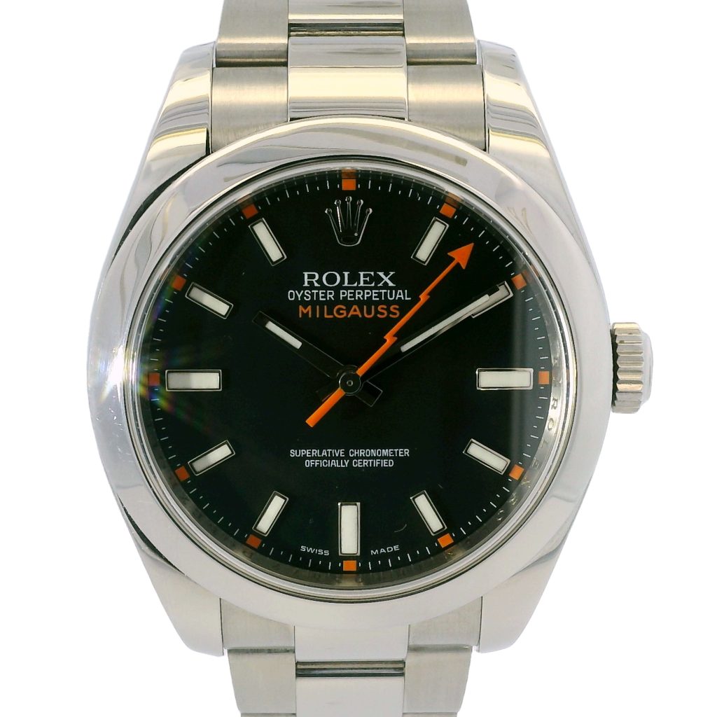 Rolex 116400 Milgauss Stainless Steel Black Dial Watch