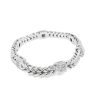 18k White Gold Natural 0.30 Carat Diamond 5-Station Woven Link Bracelet