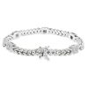 18k White Gold Natural 0.30 Carat Diamond 5-Station Woven Link Bracelet