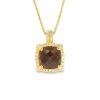 David Yurman 18k Yellow Gold Garnet Chatelaine & Pave Diamond Pendant Necklace