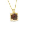 David Yurman 18k Yellow Gold Garnet Chatelaine & Pave Diamond Pendant Necklace
