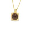 David Yurman 18k Yellow Gold Garnet Chatelaine & Pave Diamond Pendant Necklace