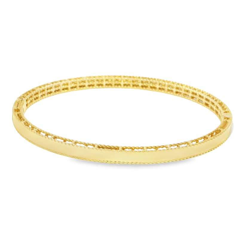 Roberto Coin 18k Yellow Gold Symphony Princess Diamond Hinged Bracelet