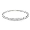 Roberto Coin 18k White Gold Symphony Princess Diamond Hinged Bracelet