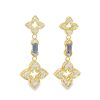 Roberto Coin 18k Rose Gold Venetian Princess Carnival Diamond & Tanzanite Earrings
