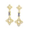 Roberto Coin 18k Rose Gold Venetian Princess Carnival Diamond & Tanzanite Earrings