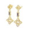 Roberto Coin 18k Rose Gold Venetian Princess Carnival Diamond & Tanzanite Earrings