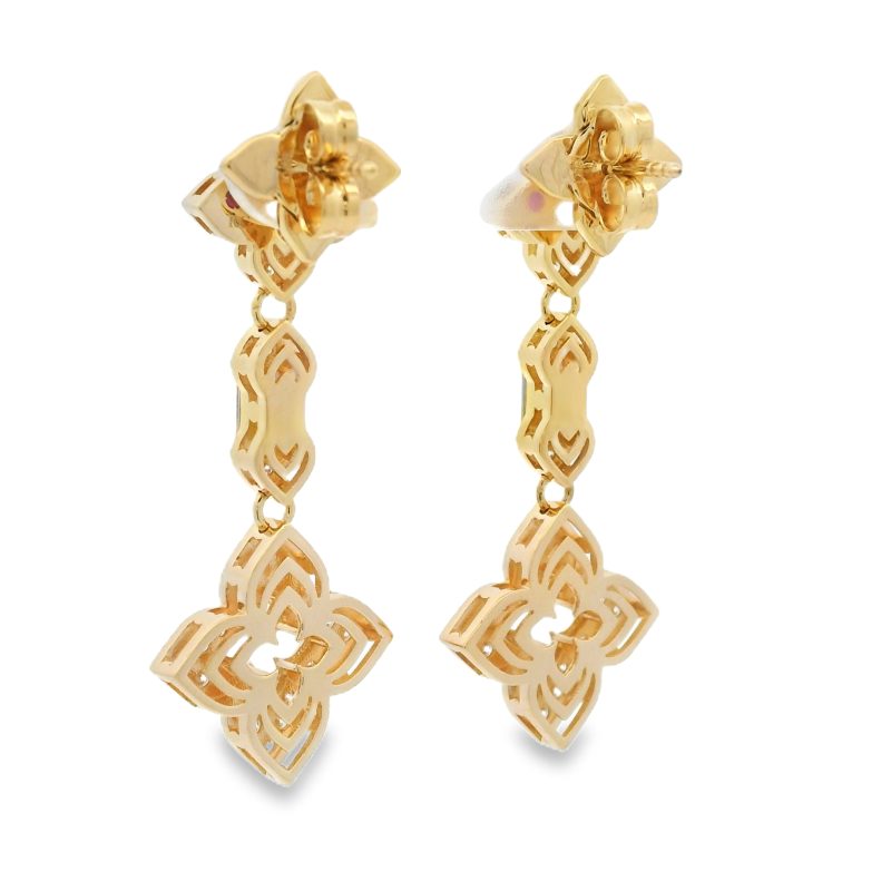 Roberto Coin 18k Rose Gold Venetian Princess Carnival Diamond & Tanzanite Earrings
