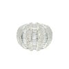 Platinum Natural 5.0 Carat Round Brilliant & Baguette Cut Diamond Dome Ring