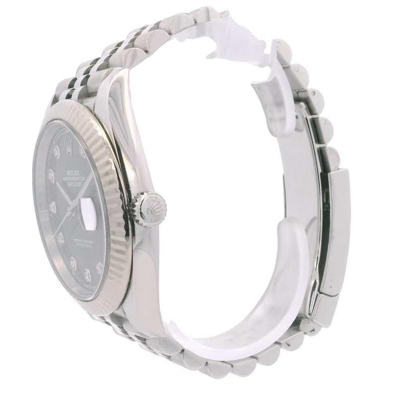 Rolex 126334 Datejust Stainless Steel Rhodium Diamond Dial 41mm Watch